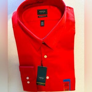 Arrow Men's Heritage Classic Fit Bright Red Shirt